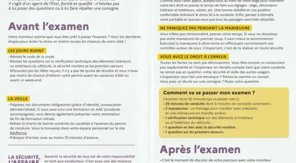 Conseils pour réussir l'examen du permis de conduire : préparation, déroulement et astuces pour aborder sereinement cette étape importante.