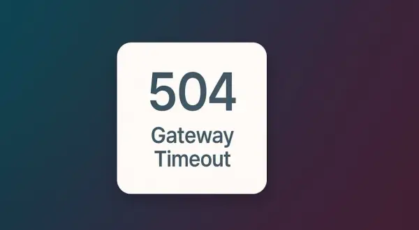Błąd 504 Gateway Timeout. Serwer nie otrzymał odpowiedzi od bramy.