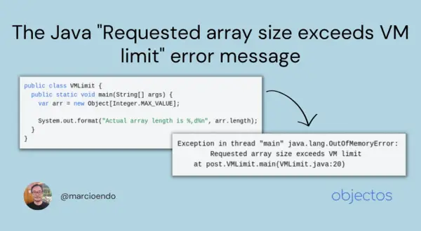 Erreur Java : taille d'un tableau Java dépassant la limite VM. Le code tente de créer un tableau trop grand.