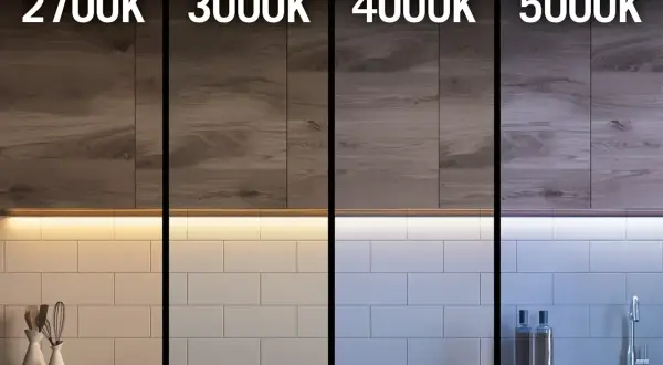 Porównanie barwy światła: 2700K, 3000K, 4000K, 5000K. Jaka barwa światła do przedpokoju? Ciepłe, neutralne i zimne odcienie.