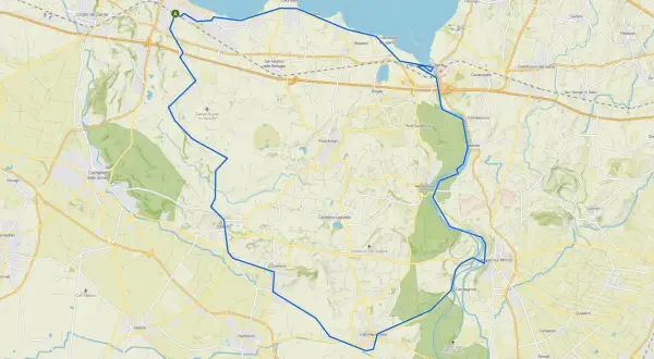 Mappa della ciclabile Desenzano, un percorso che attraversa borghi e campagne del Garda e Mantovano.