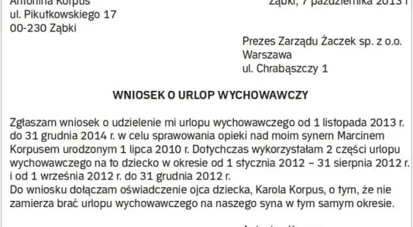 Urlop wychowawczy: Kiedy złożyć wniosek? Uniknij błędów!