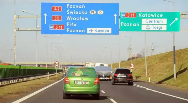 Autostrada A2, S5, S11 kierunki: Poznań, Świecko, Wrocław, Piła, Ławica, Katowice. Aktualności dzisiaj na drodze.