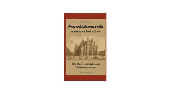 Copertina di "Proverbi di una volta", con il Duomo di Milano e la dicitura "proverbi brianzoli" in dialetto lombardo.