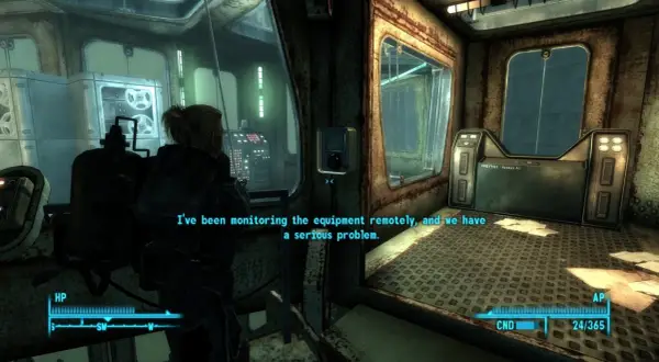 Postapokaliptyczna sceneria z gry Fallout 3. Spolszczenie dialogów jest kluczowe dla zrozumienia problemu z monitorowanym sprzętem.