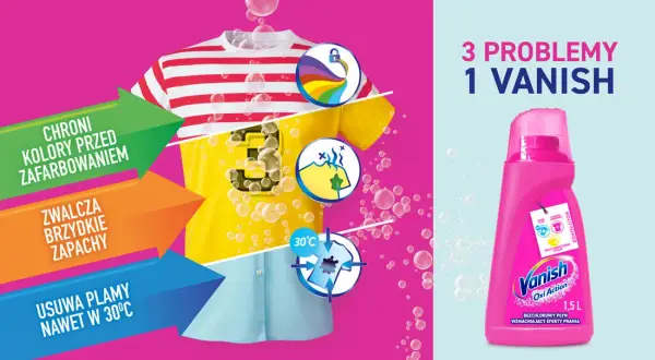 Vanish Oxi Action: 3 sposoby na plamy. Używaj go jak ekspert!