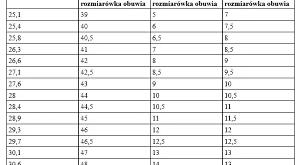Wkładka 32 cm: Jaki to rozmiar buta? Poradnik eksperta (48-49 EUR)