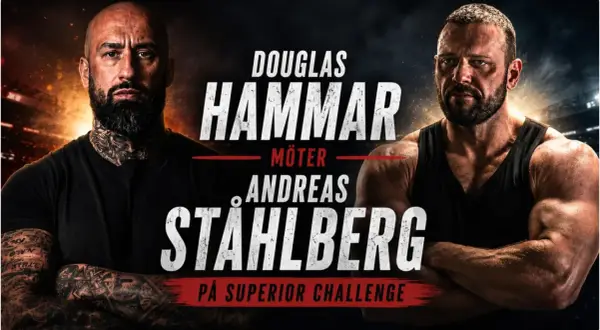 Douglas Hammar möter Andreas Stahlberg på Superior Challenge. Två tuffa fighters redo för kamp.