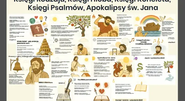 Księga Rodzaju, co to? Ilustracje biblijne: Wieża Babel, prorocy, potop, Apokalipsa. Biblia jako literatura.