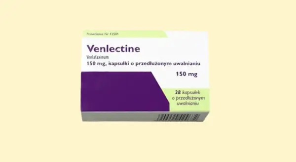 Opakowanie leku Venlectine 150 mg, kapsułki o przedłużonym uwalnianiu. Jovesto to nazwa leku.