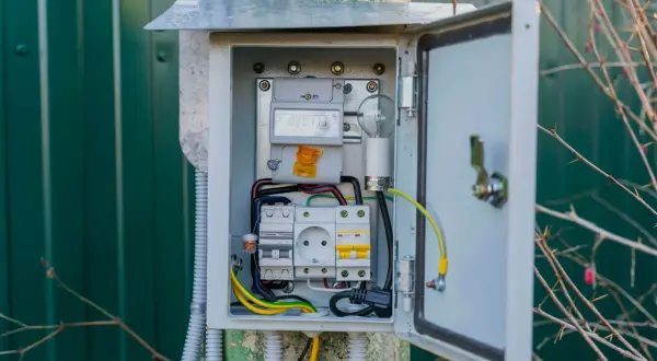 Skrzynka z licznikiem energii elektrycznej i zabezpieczeniami, gotowa do podpisania umowy kompleksowej Tauron.