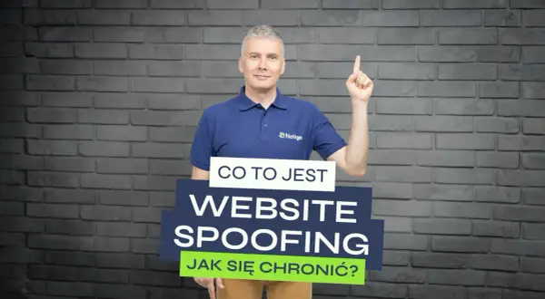 Mężczyzna wyjaśnia, co to website spoofing i jak się chronić.