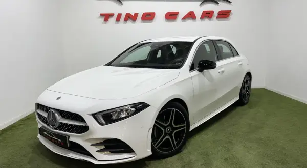 Mercedes Clase A 200 d blanco, con llantas deportivas y logo de Tino Cars. ¿Qué motor lleva el Mercedes Clase A 200 d?