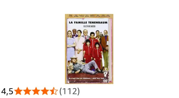 Affiche du film "La Famille Tenenbaum", avec la famille réunie, évoquant l'origine de leur nom.