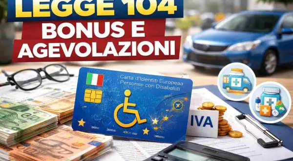 Legge 104: bonus e agevolazioni fiscali per il riscaldamento. Carta disabili, soldi, auto e calcolatrice.