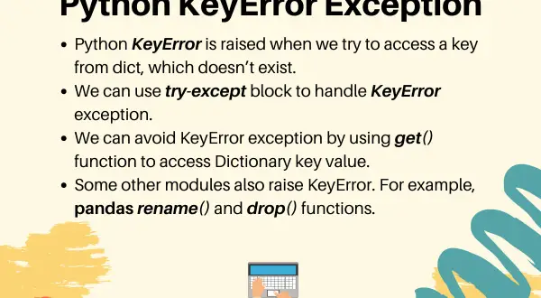 Titre : Python KeyError Exception. Explique comment gérer une KeyError en Python avec try-except ou la méthode get().