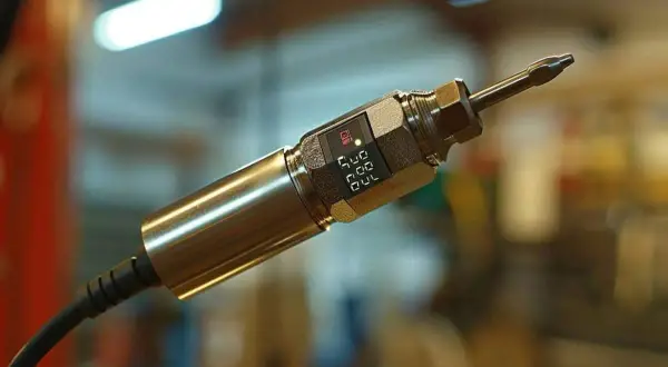 Un appareil métallique avec un écran numérique, prêt pour nettoyer sonde lambda.