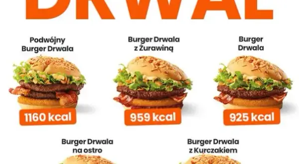 Burger z frytkami: Od 900 do 1800 kcal? Kontroluj kalorie!