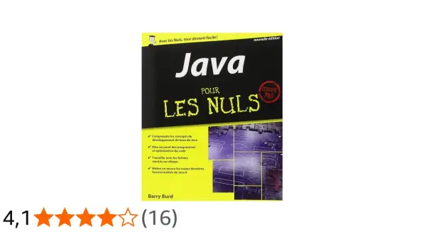 Couverture du livre "Java pour les Nuls", nouvelle édition, expliquant les bases du développement Java.