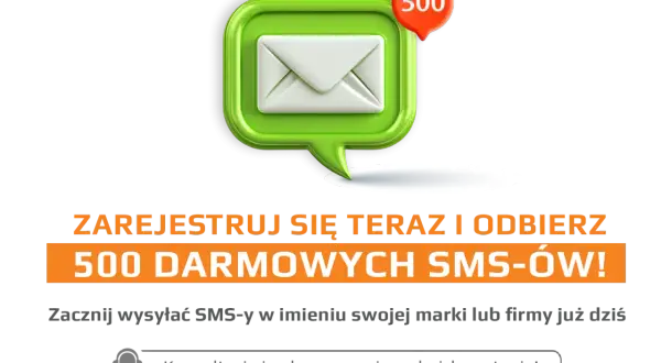 Zarejestruj się i odbierz 500 darmowych SMS-ów! Dowiedz się, jak wysłać SMS z internetu, by promować swoją markę.