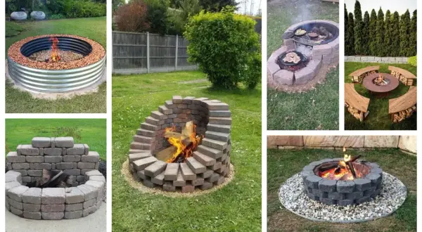 Różnorodne projekty ogniska w ogrodzie: od metalowych, przez ceglane, po kamienne. Idealne na letnie wieczory.