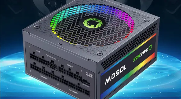 MOSOL 1050W Netzteil mit 80 Plus Bronze Zertifizierung und RGB-Lüfter. Ideal für leistungsstarke Gaming-PCs.