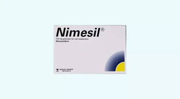 Opakowanie leku Nimesil, zawierające 100 mg granulatu do sporządzania zawiesiny doustnej.