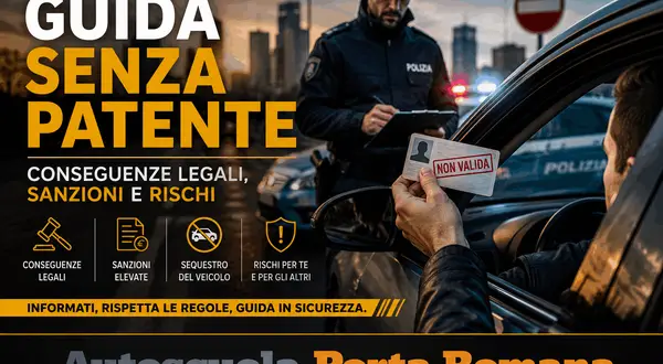 Agente di polizia ferma un automobilista che mostra una patente non valida. Guida senza patente comporta rischi e sanzioni.