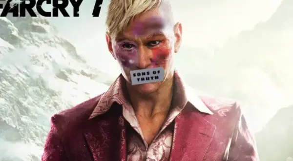 Pagan Min z zakrytymi ustami, z napisem "Sons of Truth". Czy to zapowiedź Far Cry 7 kiedy?