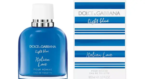 Niebieska butelka i pudełko Dolce & Gabbana Light Blue Italian Love Pour Homme 100ml.
