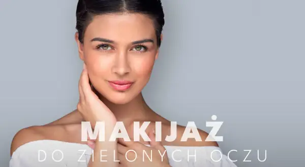Kobieta z najładniejszym kolorem oczu, podkreślonym makijażem do zielonych oczu.