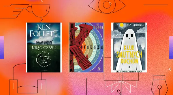 Kawa inspiruje do czytania. Obok okładki "Krąg czasu" z serii Ken Follett trylogia, "Atabaza" i "Klub smutnych duchów".