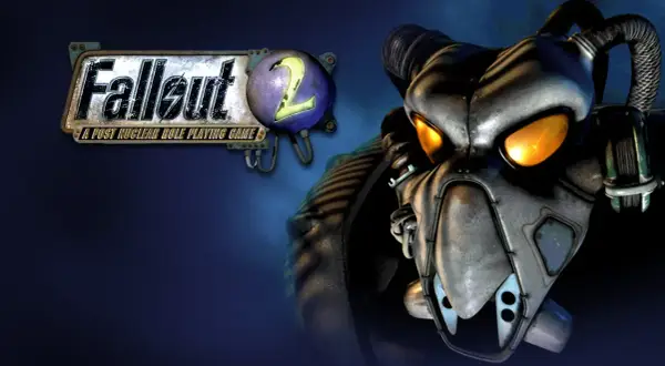 Postapokaliptyczny wojownik w pancerzu z gry Fallout 2. Spolszczenie tej kultowej gry RPG pozwoliło graczom zanurzyć się w jej mroczny świat.