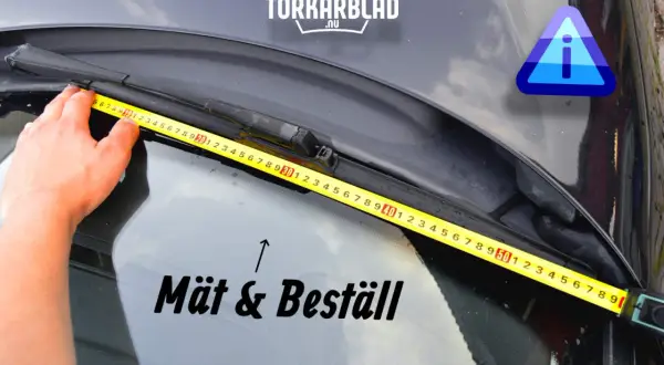 Mät vindrutetorkaren för att hitta rätt storlek. Torkarblad.nu hjälper dig att mäta och beställa.