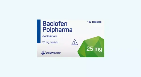 Opakowanie leku Baclofen Polpharma, 100 tabletek po 25 mg.