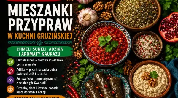 Gruzińskie mieszanki przypraw: chmeli suneli, adżika i inne. Odkryj smaki Kaukazu!