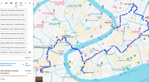 Venedig an einem Tag: Eine Route durch Kanäle und Gassen, vorbei an Sehenswürdigkeiten wie der Libreria Acqua Alta und dem Rialtomarkt.