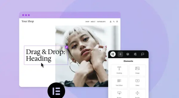 Elementor para WordPress: crea tu web arrastrando y soltando elementos como títulos e imágenes.