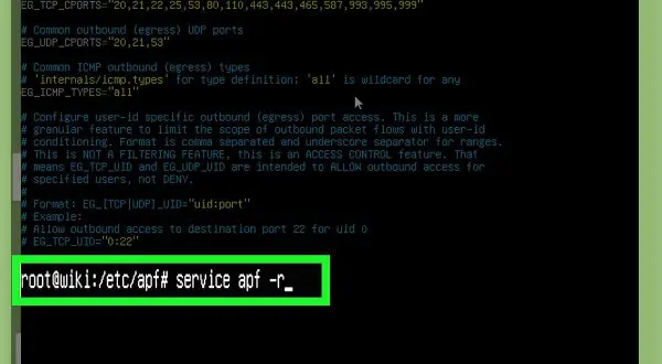 Configuration pour autoriser l'accès sortant à un port spécifique, comme `ufw allow port` pour le port 22.