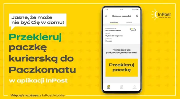 Jasne, że może nie być Cię w domu! Przekieruj paczkę kurierską do Paczkomatu w aplikacji InPost.