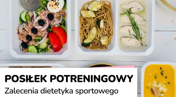 Zdrowe posiłki po treningu: sałatka z tuńczykiem, makaron z cukinią, kurczak w sosie i zupa dyniowa. Idealne dla sportowców.