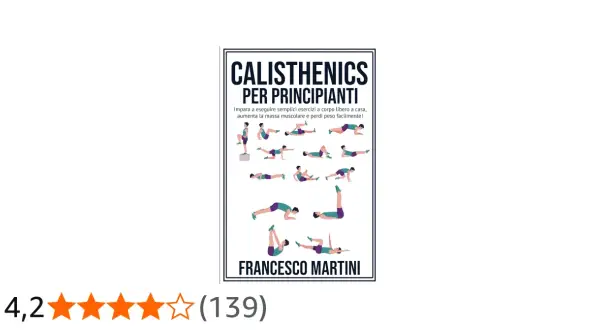 Illustrazione di calisthenics esercizi per principianti, con diverse posizioni a corpo libero.