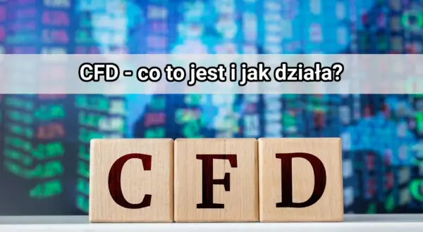 Drewniane klocki z literami "C", "F", "D" na tle wykresów giełdowych.