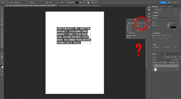 Justowanie tekstu w Photoshopie: Rozwiąż problem "rzek" i błędów