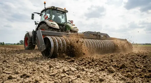 Traktor z wałem uprawowym przygotowuje pole. Zastanawiasz się, co najlepiej uprawiać dla zysku?