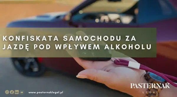 Konfiskata samochodu za jazdę pod wpływem alkoholu. Kluczyki w dłoni, symbol utraty pojazdu.