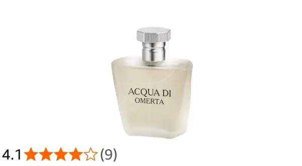Elegancka butelka perfum "Acqua di Omerta" z metalową nakrętką. Tajemniczy zapach, który skrywa swoją historię.