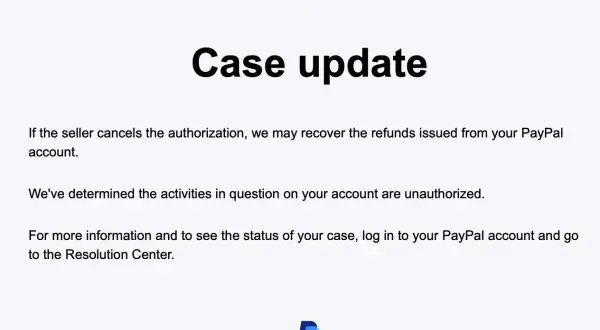 Aktualizacja sprawy PayPal: stwierdzono nieautoryzowane działania, przez co zniknęły pieniądze z konta. Sprawdź status w Centrum Rozwiązywania Sporów.
