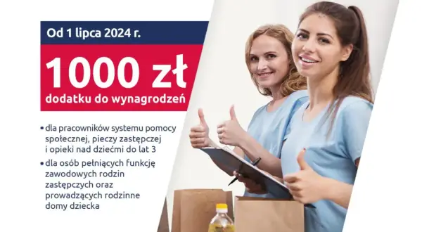 Pomoc społeczna: Dodatki 1000 zł i reforma płac co musisz wiedzieć?