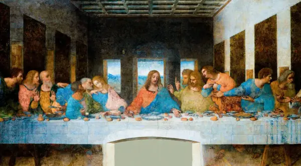 Ostatnia Wieczerza, jedno z najważniejszych dzieł Leonardo da Vinci, ukazuje dramatyczny moment rozmowy Jezusa z apostołami.
